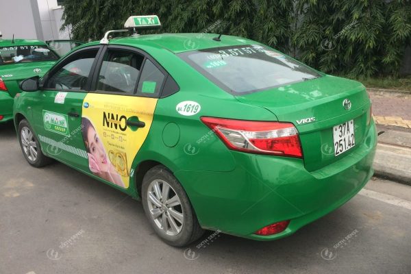 Quảng cáo trên xe taxi Mai Linh tại tỉnh Nghệ An