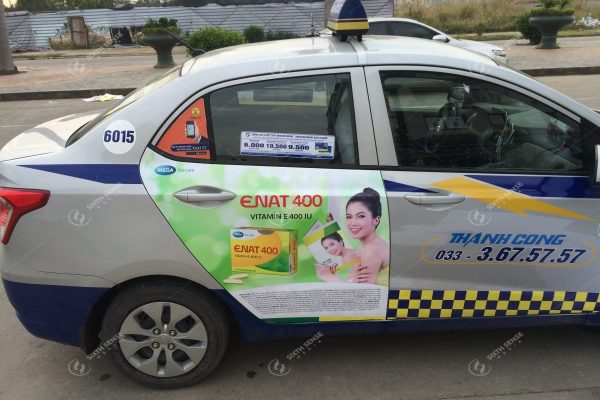 quảng cáo trên xe taxi Thành Công tại Vĩnh Phúc