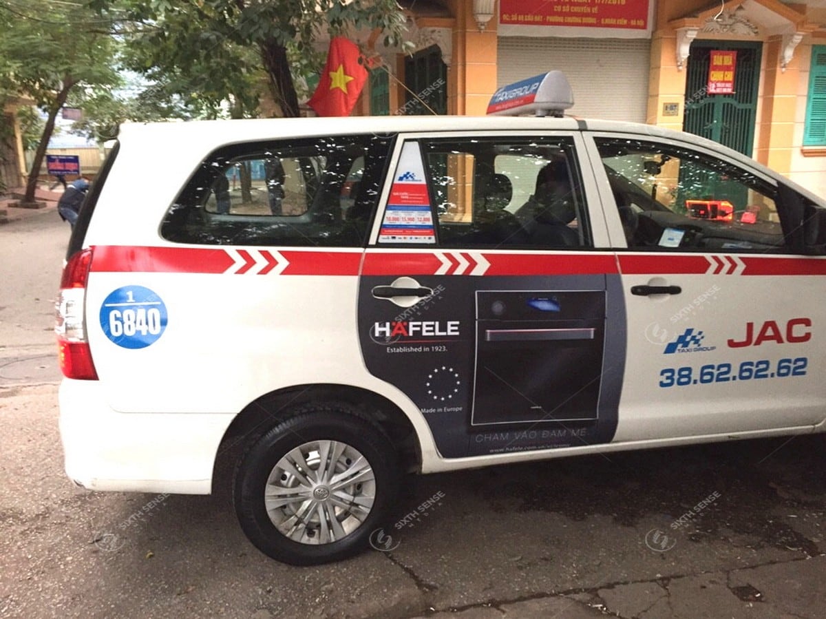 Hafele quảng cáo trên taxi Group năm 2017