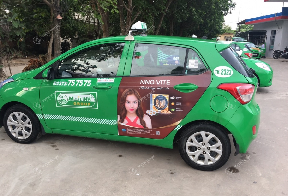 Quảng cáo trên xe taxi Mai Linh tại Thanh Hóa