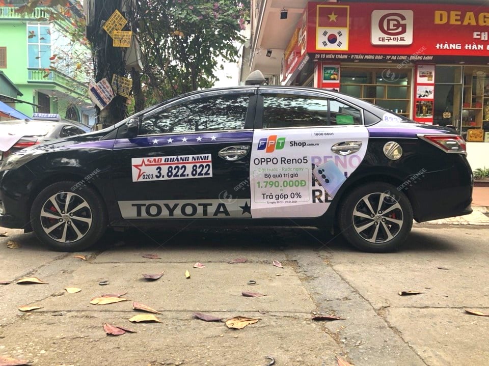Quảng cáo xe taxi Sao Quảng Ninh