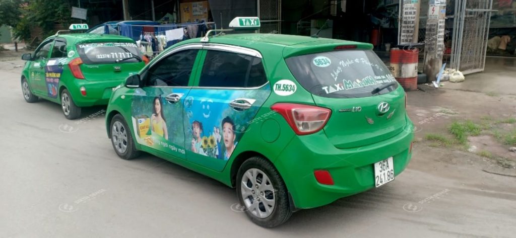 Quảng cáo trên xe taxi Mai Linh tại Thanh Hóa
