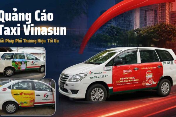 Quảng cáo taxi Vinasun giúp thương hiệu hiện diện trên nhiều tuyến đường trong đô thị