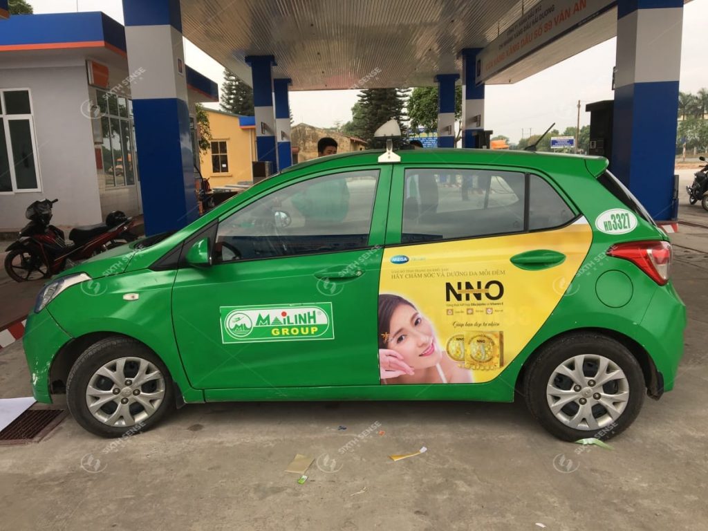 quảng cáo xe taxi ở Hậu Giang