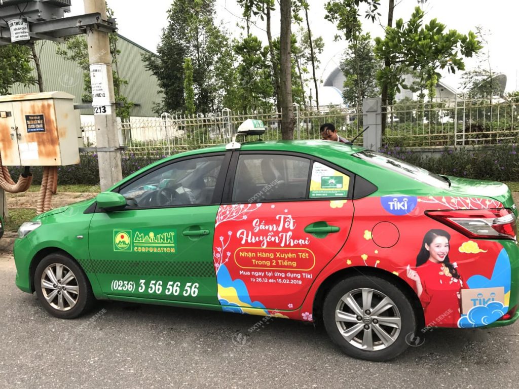 quảng cáo xe taxi ở Tiền Giang