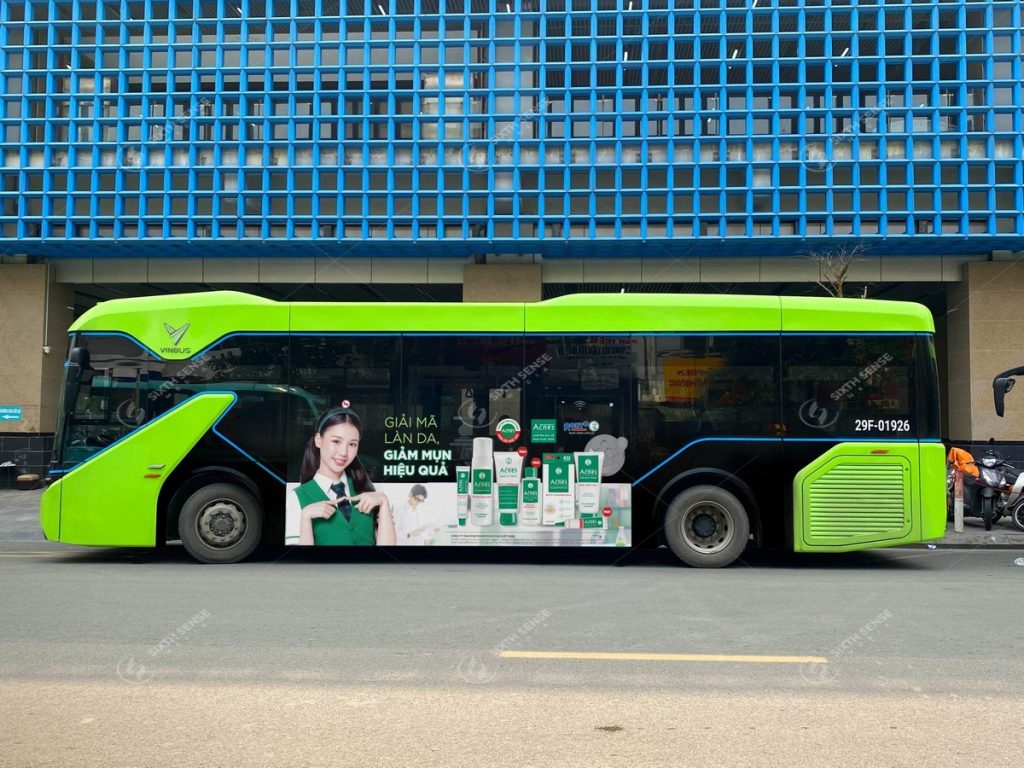 Quảng cáo trên xe buýt điện Vinbus