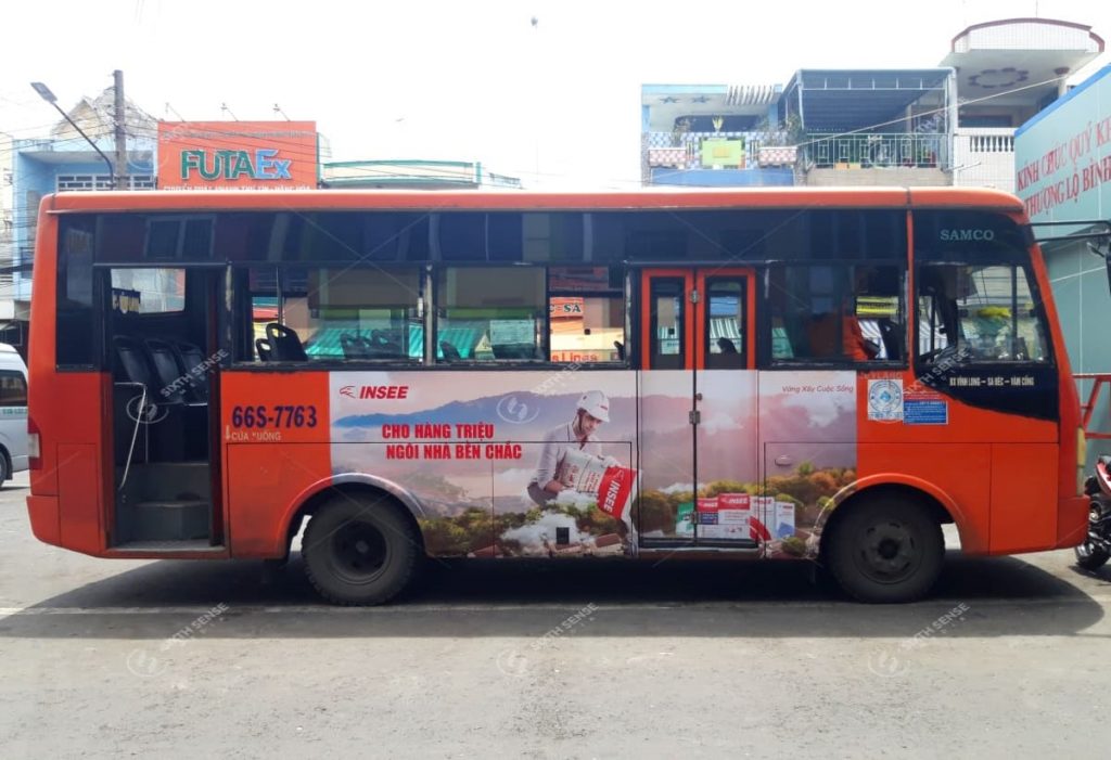 quảng cáo xe buýt ở vĩnh long