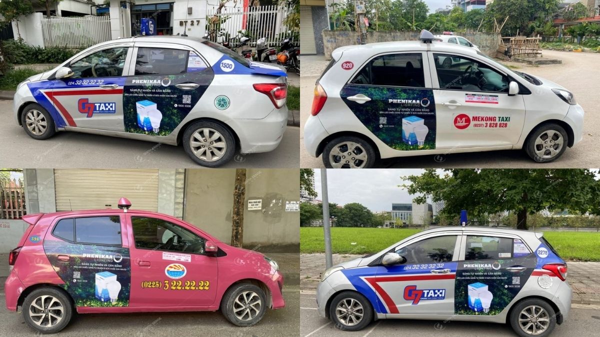 Phenikaa Lighting triển khai quảng cáo taxi tại Hà Nội, Hải Phòng và Thanh Hóa. (Nguồn: Dự án SSM)