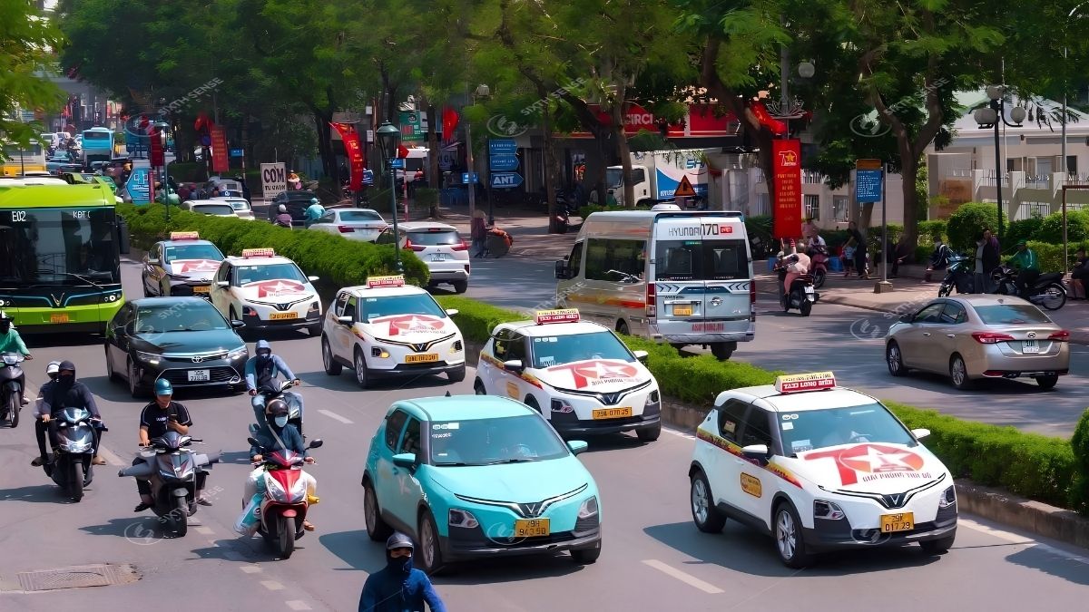 Vị trí và diện tích giá quảng cáo trên xe taxi khác nhau sẽ tạo ra mức chi phí triển khai khác nhau. (Nguồn: Dự án SSM)