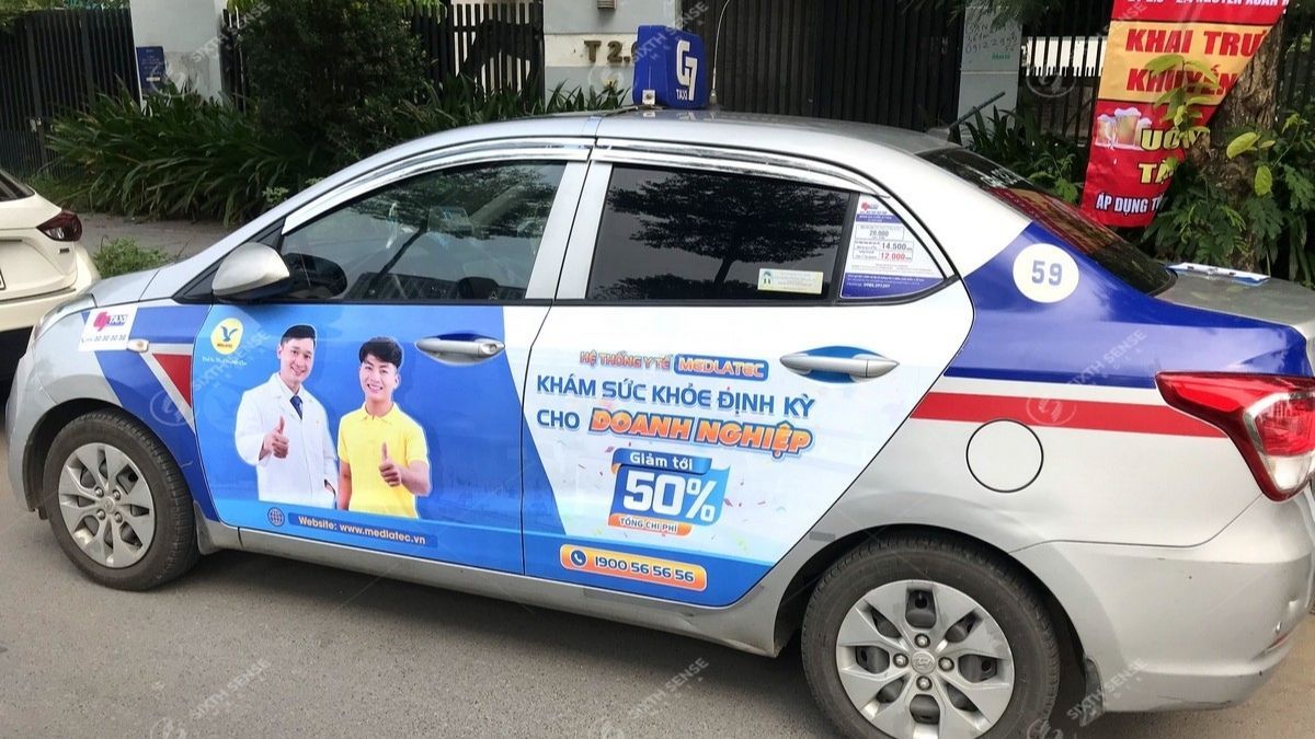Mẫu quảng cáo hài hòa giúp phương tiện vừa đẹp mắt vừa tăng nhận diện. (Nguồn: Dự án SSM)