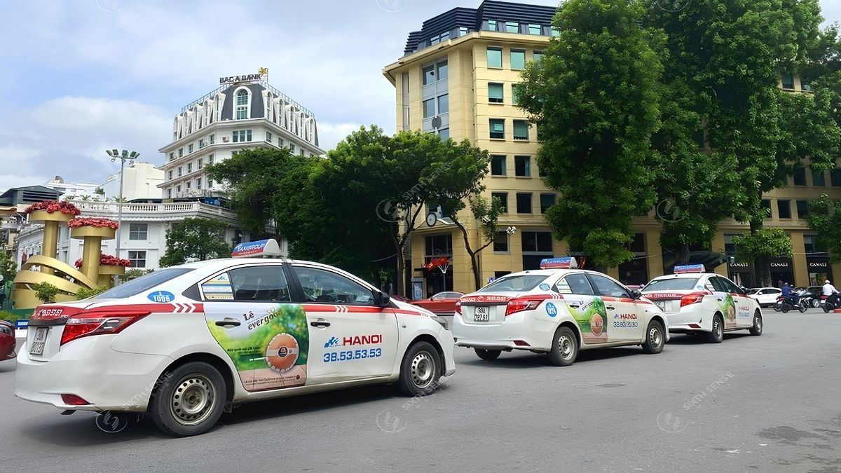 Hình ảnh trên taxi được bố trí rõ ràng giúp tăng khả năng ghi nhớ. (Nguồn: Dự án SSM)