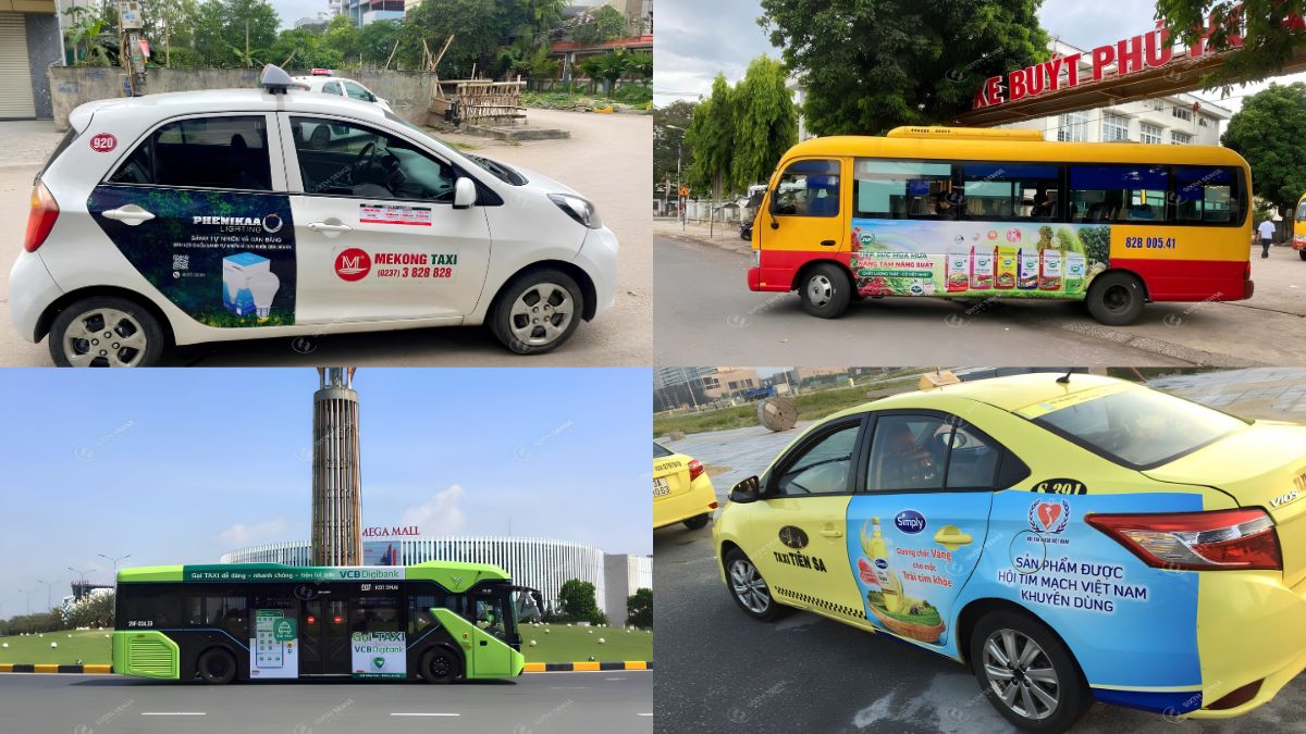 Quảng cáo bus và taxi kết hợp Digital giúp thương hiệu tăng tương tác, mở rộng độ phủ và đa dạng hóa điểm chạm với khách hàng
