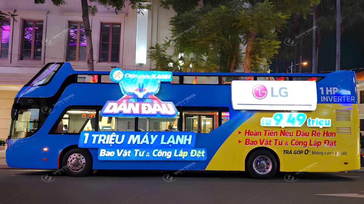Quảng cáo bus và taxi cần đồng bộ hình ảnh, màu sắc và thông điệp để tăng khả năng nhận diện thương hiệu